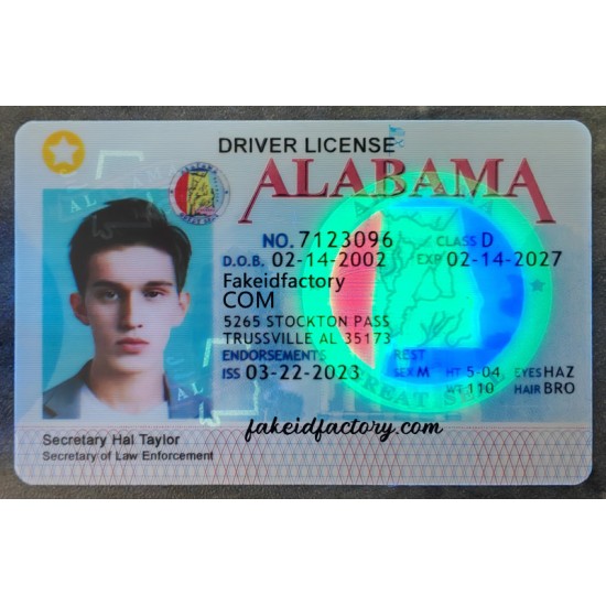 Alabama Fake ID,fakeidfactory,novelty id