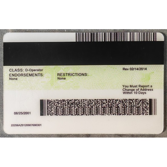 Arizona scannable id,fake scannable id,scannable fake id