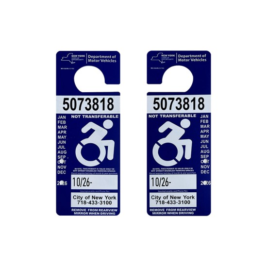 New York Disabled Parking Permit,disabled parking permit
