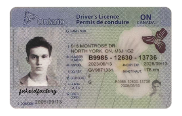 Ontario Scannable Fake ID (2025 version)